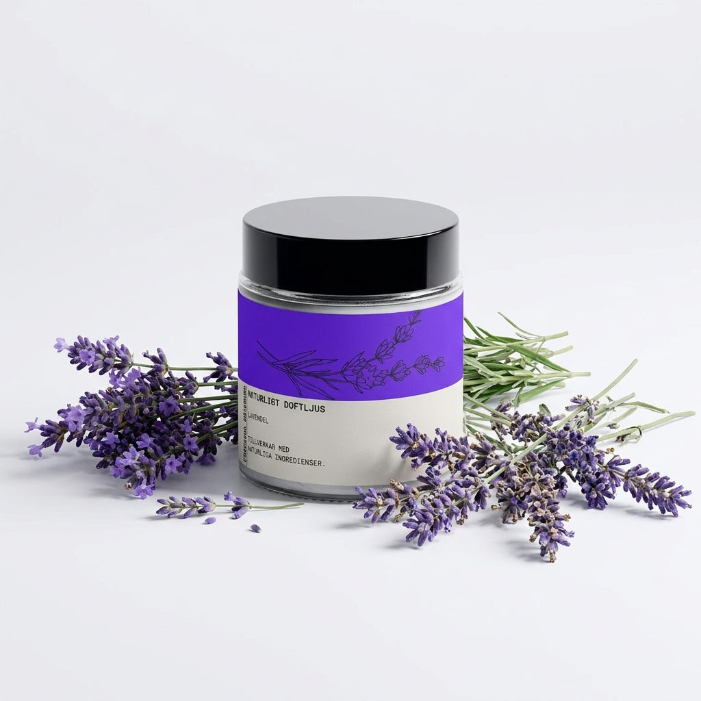 Lavendel Doftljus – Handgjutet Sojaljus i Glas Selfnamed