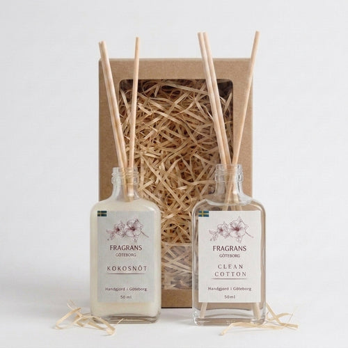 Duo pack Doftpinnar Kokosnöt & Clean Cotton Fragrans Göteborg
