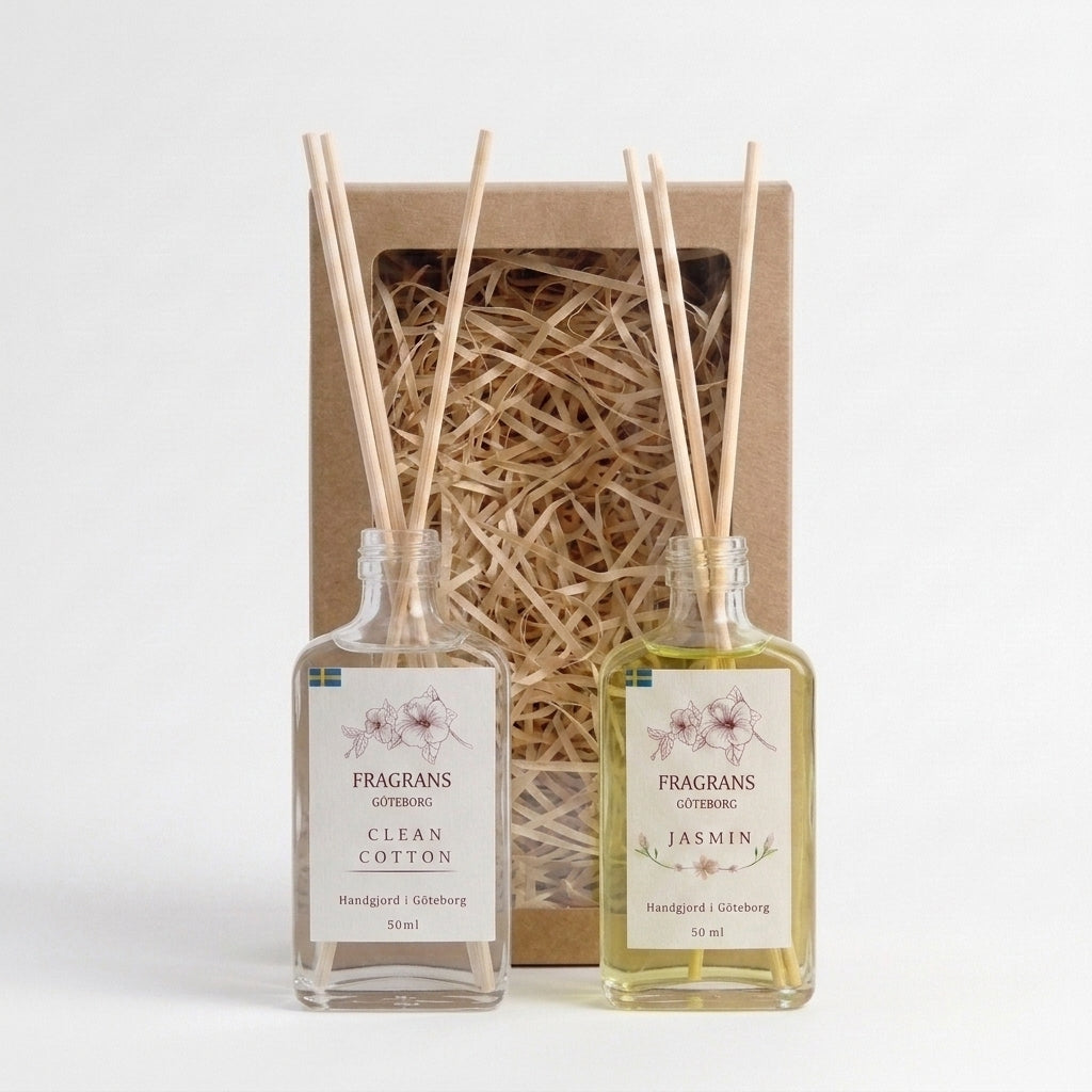 2x50ml Doftpinnar Källan Clean Cotton & Jasmin Fragrans Göteborg