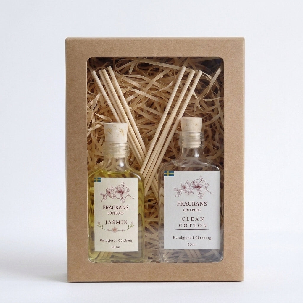 2x50ml Doftpinnar Källan Clean Cotton & Jasmin Fragrans Göteborg