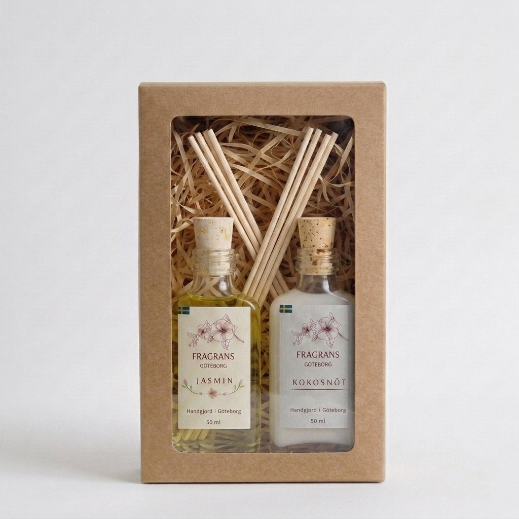 2x50ml Doftpinnar Källan Jasmine & Kokosnöt Fragrans Göteborg