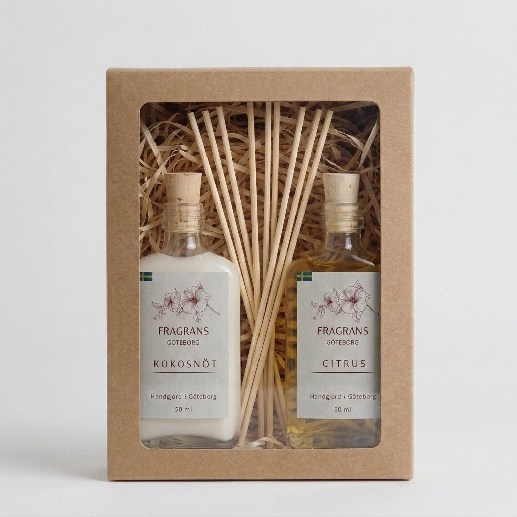 2x50ml Doftpinnar Källan Citrus & Kokosnöt Fragrans Göteborg