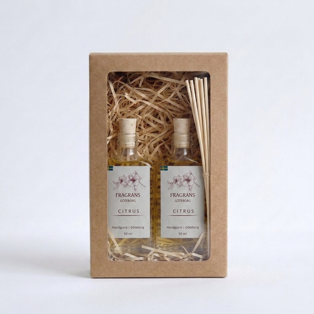 2x50ml Doftpinnar Källan Citrus & Vanilj Fragrans Göteborg