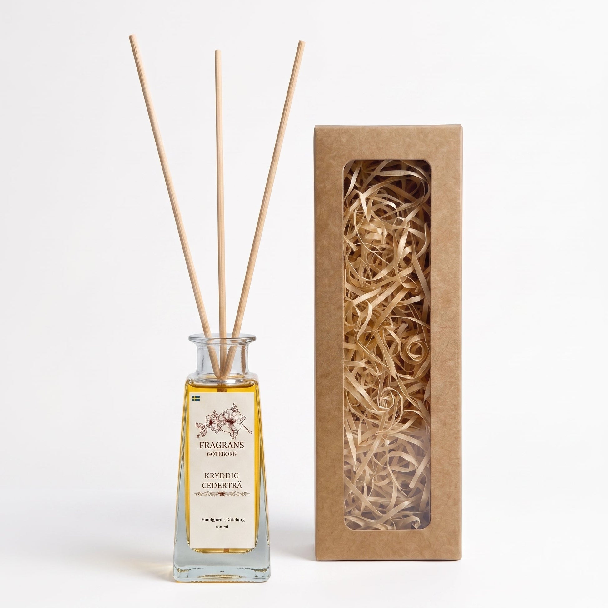 Kryddig Cederträ Doftpinnar - Vessel 100ML Fragrans Göteborg