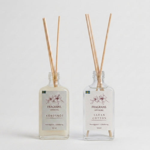 Duo pack Doftpinnar Kokosnöt & Clean Cotton Fragrans Göteborg