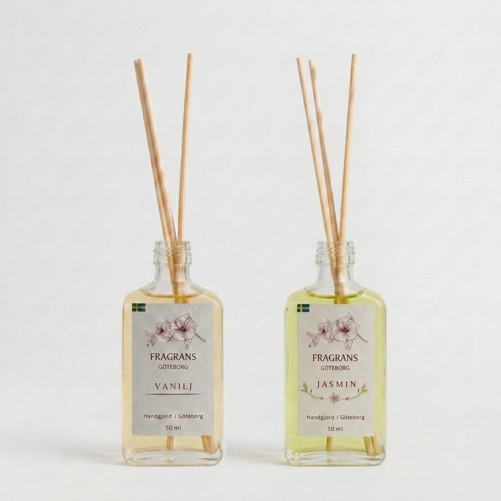 2x50ml Doftpinnar Källan Jasmin & Vanilj Fragrans Göteborg