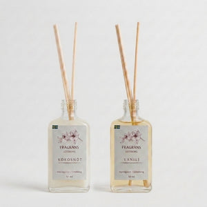 2x50ml Doftpinnar Källan Vanilj & Kokosnöt Fragrans Göteborg