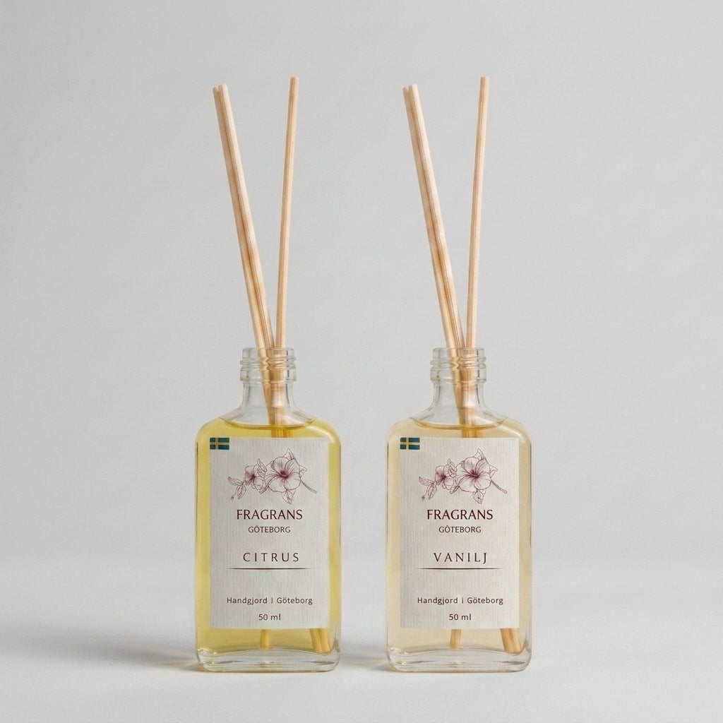 2x50ml Doftpinnar Källan Citrus & Vanilj Fragrans Göteborg