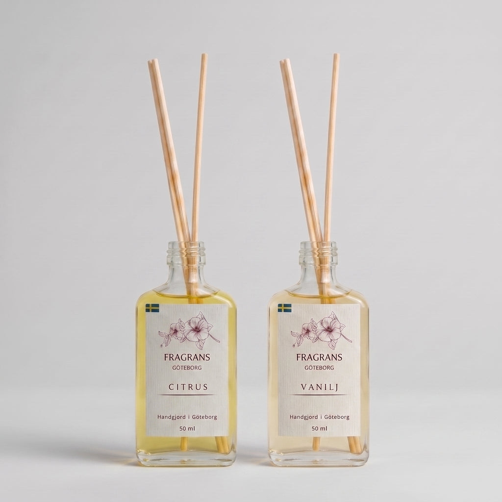 2x50ml Doftpinnar Källan Citrus & Vanilj Fragrans Göteborg