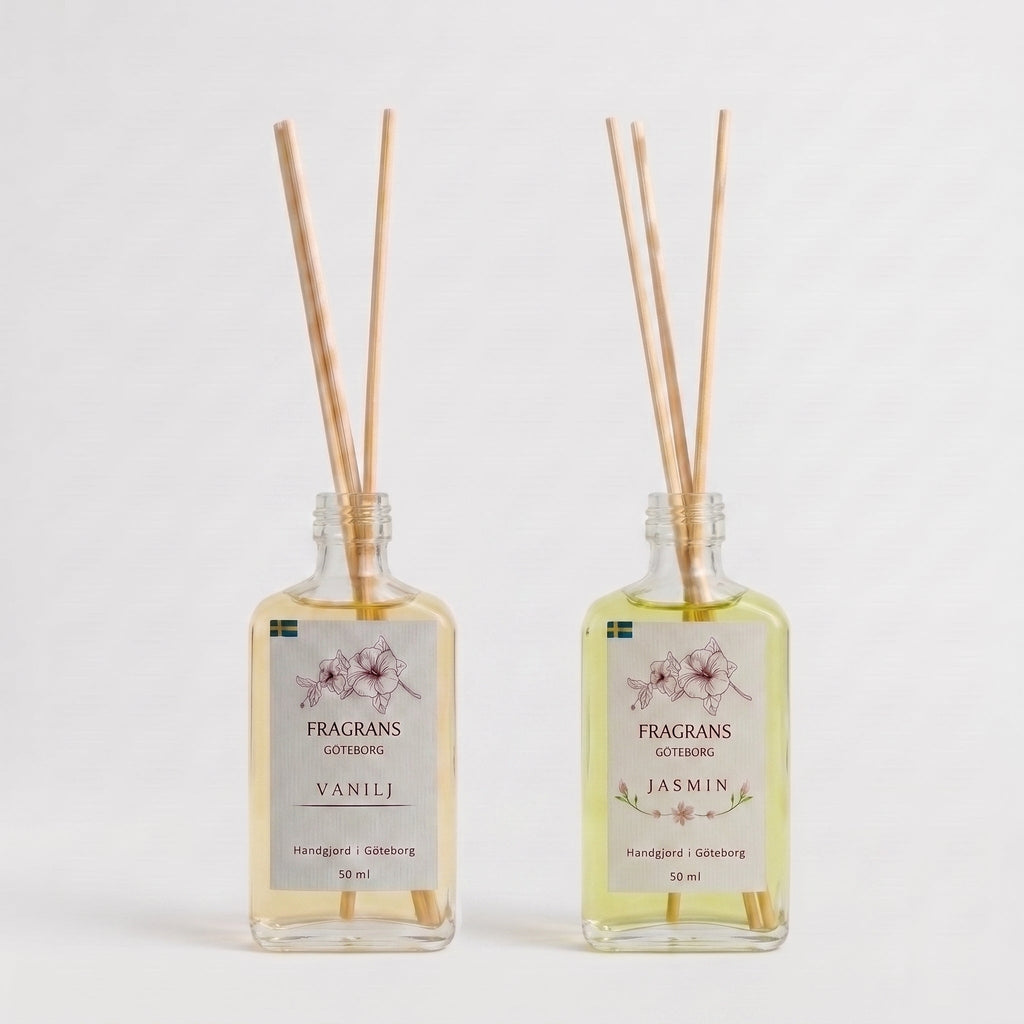 2x50ml Doftpinnar Källan Jasmin & Vanilj Fragrans Göteborg