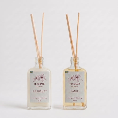 2x50ml Doftpinnar Källan Vanilj & Kokosnöt Fragrans Göteborg