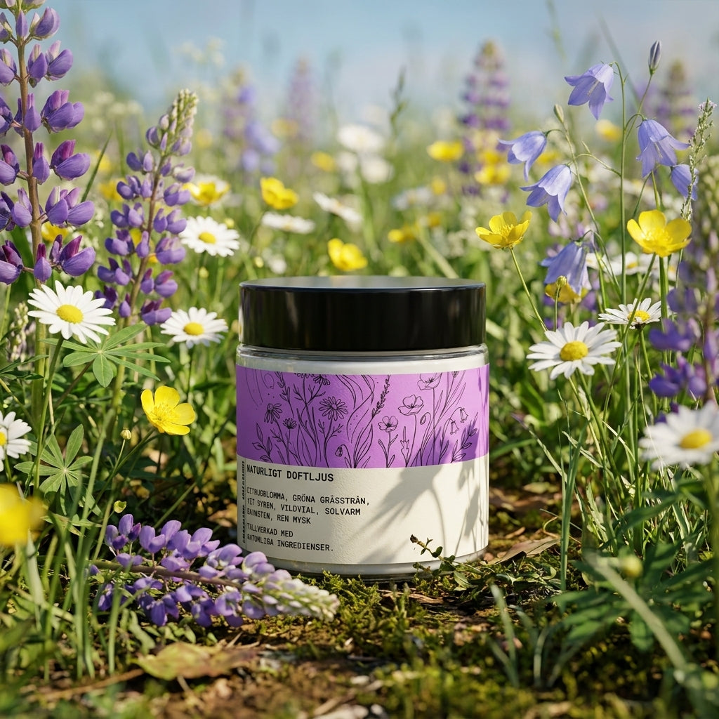 Vildblomma Doftljus – Handgjutet Sojaljus i Glas Selfnamed